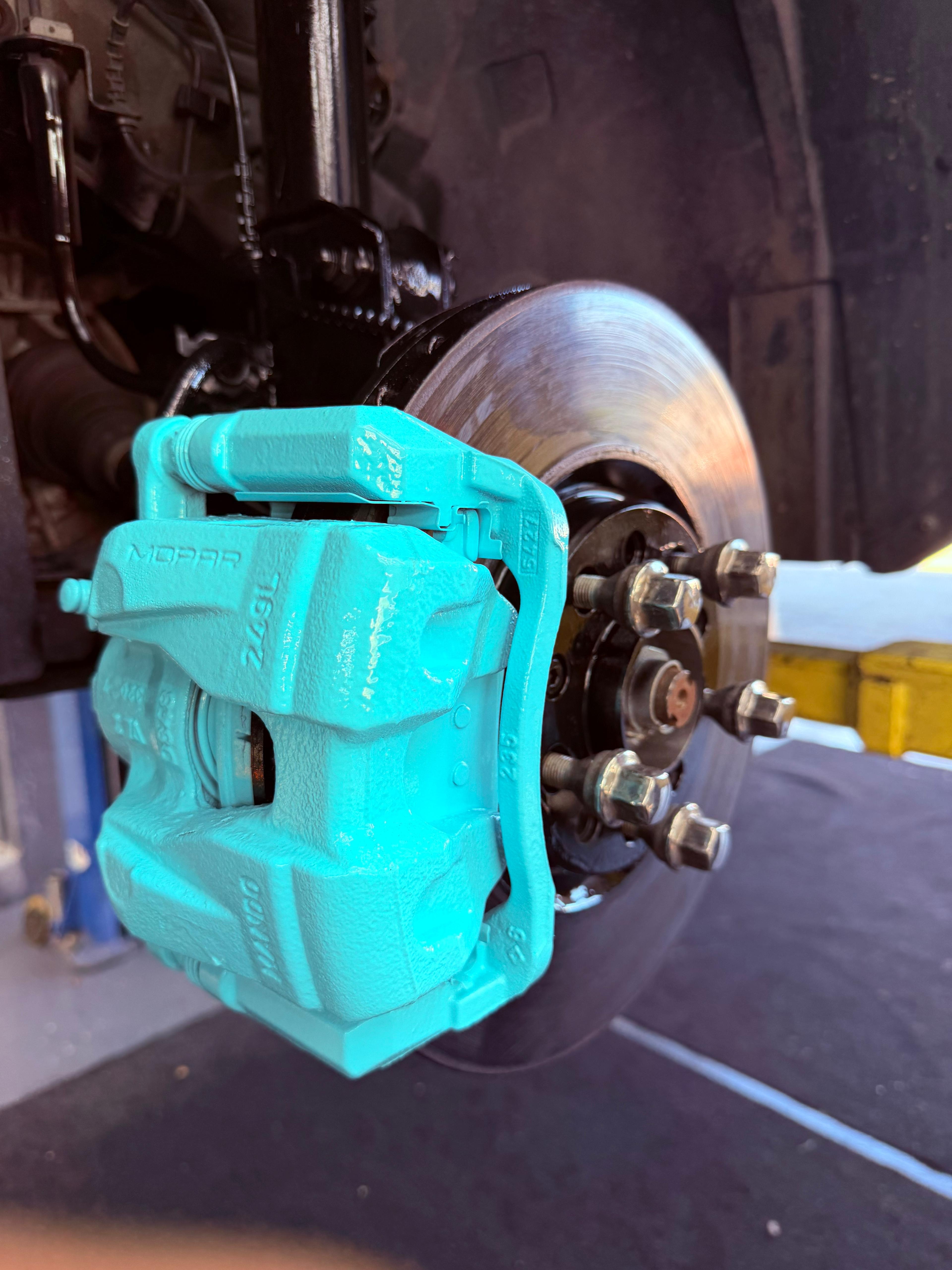 Teal caliper — Mopar — satin finish